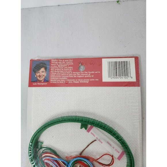 VINTAGE Design For The Needle Oval Counted Cross Stitch Kit Joy Bear Christmas - Picture 5 of 5